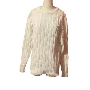 Pringle Cream Cable Knit Crewneck Sweater